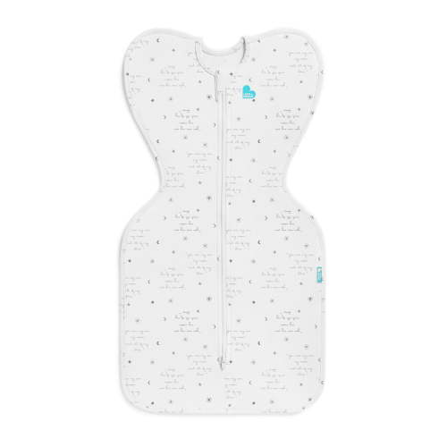 Love to Dream Swaddle Up LITE Cotton 0.2 TOG Baby Sleep Sack, Arms Up Design, Twin Zipper, Small 8-13 lbs, You are My White