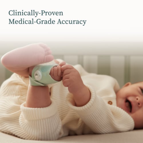 Owlet Dream Sock Dusty Rose - FDA-Cleared Smart Baby Monitor with Live Health Readings & Notifications - Dusty Rose