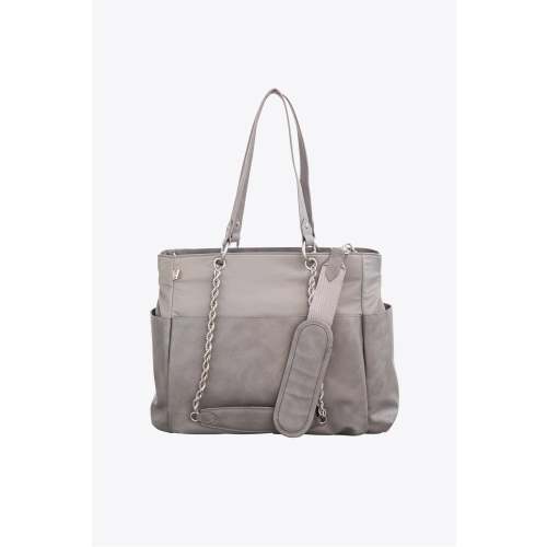 BÉIS 'The Diaper Bag' in Grey - Fancy Diaper Bag & Large Tote Diaper Bags