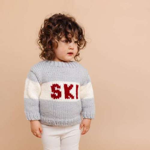 Baby Ski Sweater, Bowie Grey - The Blueberry Hill | Maisonette