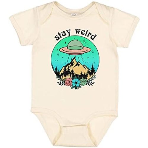 Stay Weird Alien UFO Baby Infant Bodysuit