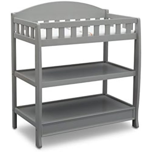 Delta Children Infant Changing Table with Pad, Grey