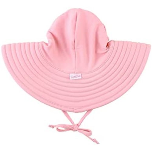 RuffleButts® Baby/Toddler Girls UPF 50+ Sun Protective Wide Brim Swimwear Sun Hat