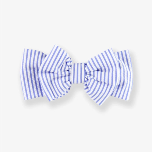 Seersucker Swim Bow Headband | RuffleButts & RuggedButts