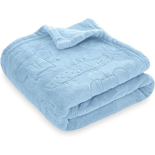 BORITAR Baby Blanket for Boys Girls Ultra Soft Fleece Warm and Lightweight Animal Blankets for Infant Toddler Newborn, 30x40 Inch, Blue