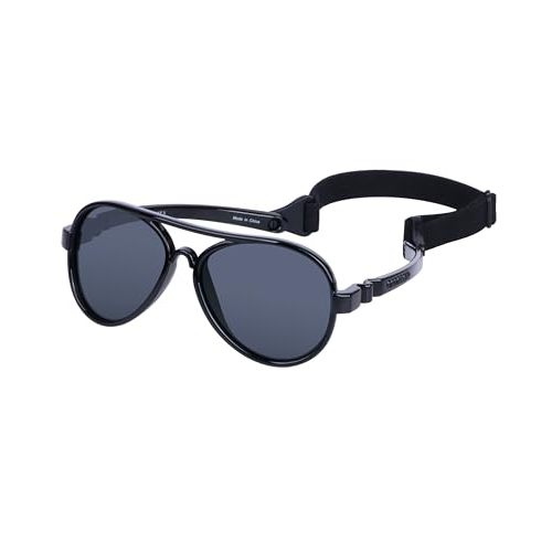 COCOSAND Baby Aviator Polarized Sunglasses with Adjustable Strap for Baby Infant Girl Boy 0-18 Months