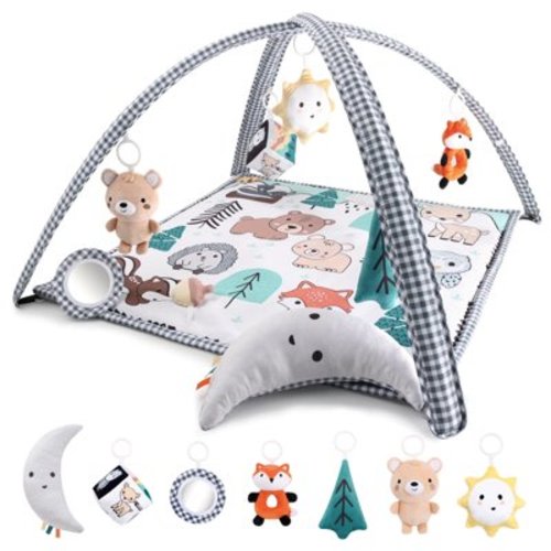 The Peanutshell Woodland 7-in-1 Activity Play Gym and Play Mat for Baby