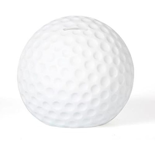 H&W Golf Ball Piggy Bank, Shatterproof Golf Sports Themed Coin Bank, Gift for Kids Ladies Gentlemen