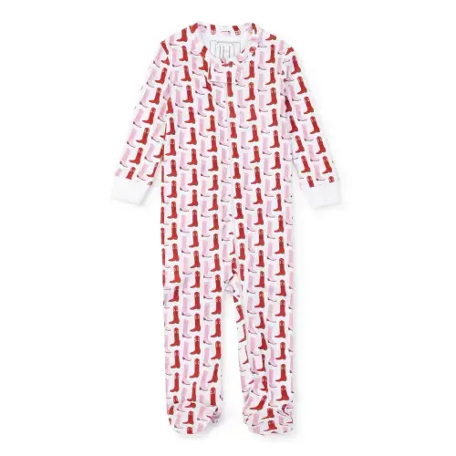 City Boots Girls' Pima Cotton Zipper Pajama