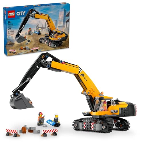LEGO City Construction Excavator Toy - Building Toys for Boys & Girls, Ages 8+ - Functional Kids Construction Truck W/Minifigures - Gifts for Birthdays & Holidays - 60420