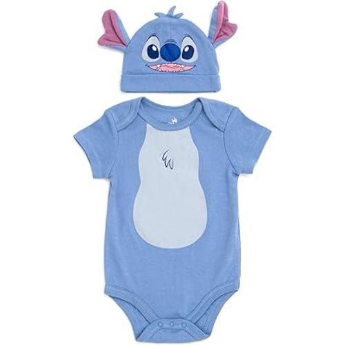 Disney Cosplay Baby Bodysuit & Hat Set Newborn to Infant Sizes