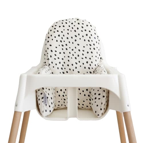 Yeah Baby Goods Vegan Leather Soft Baby High Chair Cover (Black Beans on Bone) - Fits ANTILOP Highchair Cushion - Wipeable, Waterproof Cushion Cover for High Chair - High Chair Accessories(Cover Only)