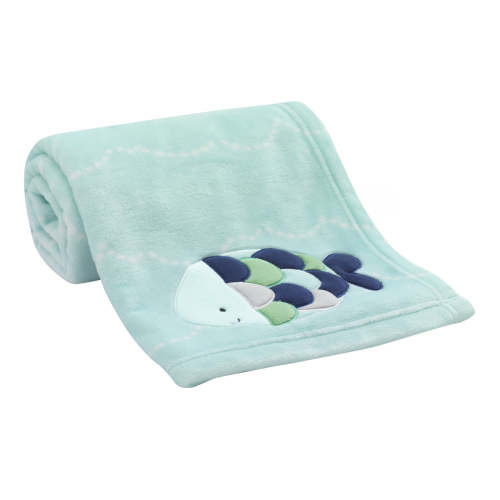 Oceania Blue Nautical Fish Luxury Coral Fleece Baby Blanket – Lambs & Ivy