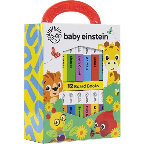 Baby Einstein - My First Library Board Book Block 12-Book Set - First Words, Alphabet, Numbers, and More! - PI Kids