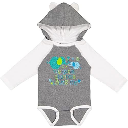 inktastic My Great Grandma Loves Me- Cute Elephants Long Sleeve Creeper