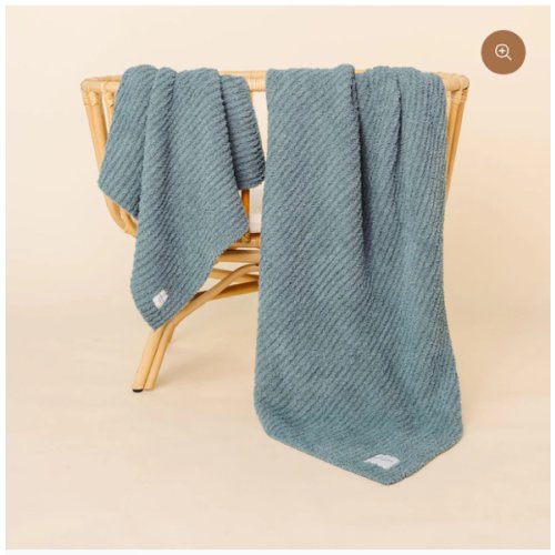 Chenille Blanket - Ocean Blue - Small