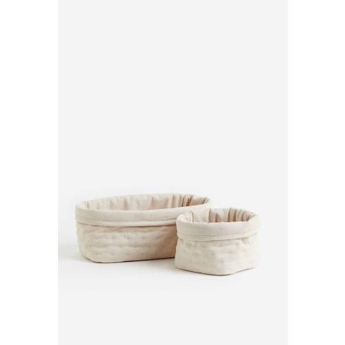 2-PACK QUILTED STORAGE BASKETS