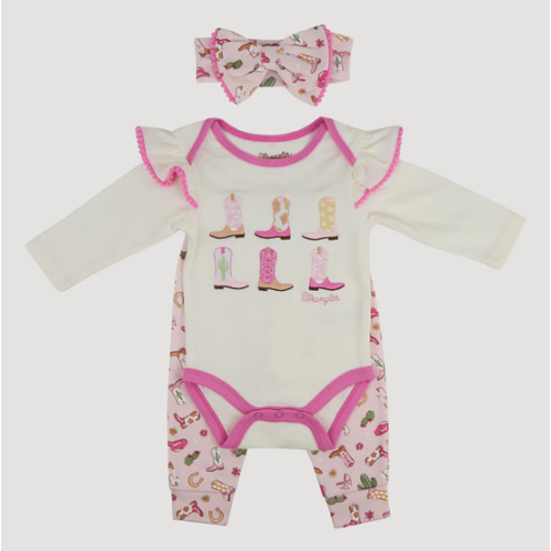 Wrangler Baby Girl Bodysuit & Jogger Set | NEW | Wrangler®