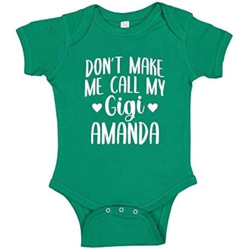 Don't Make Me Call My Gigi Baby Bodysuit Romper or Toddler Shirt Cute Gigi Clothes with Personalization