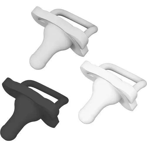 Dr. Brown’s HappyPaci 100% Silicone Pacifier 0-6m, BPA Free, Black, Cool Gray, White, 3-Pack