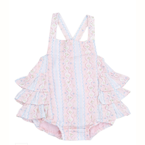 Ruffle Sunsuit, Ogee Floral – SpearmintLOVE