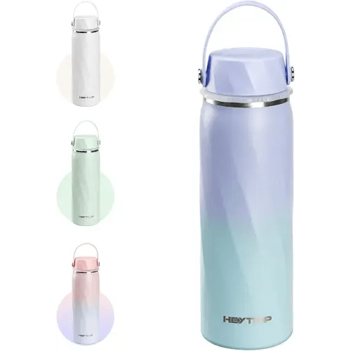 HEYTRIP Vacuum Insulated Breastmilk Cooler Bottle, 20oz Stainless Steel Portable Breastmilk Chiller, Reusable Storage Container Keeps Milk Fresh for 36+ Hours, TSA Approved, Violet Aurora