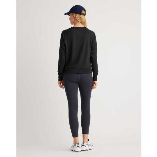 Flowknit Pullover Crew in Black