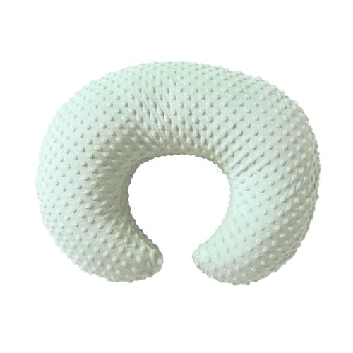 QUENESS Nursing Pillow Cover Breastfeeding Pillow Cases Plush Dot Slipcover Pillow Sham (Green)