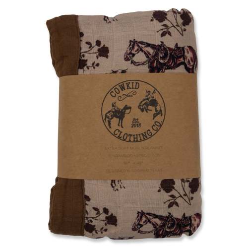 Prairie Rose Bamboo Muslin Blanket – Cowkid Clothing Company