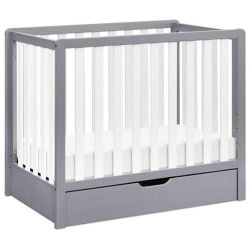Carter's by DaVinci Colby 4-in-1 Convertible Mini Crib with Trundle - Gray/White