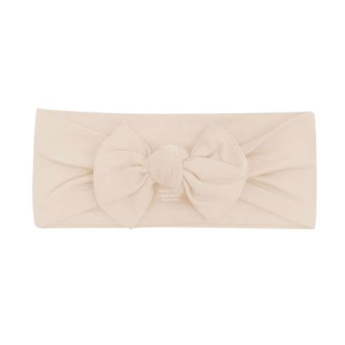 Knotted Bow Headband in Bisque
