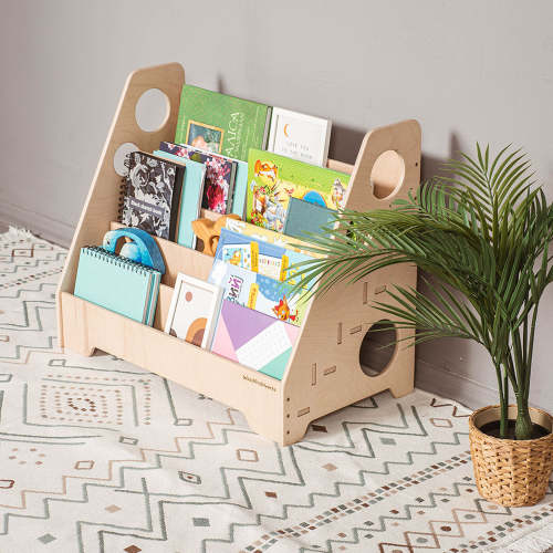 Montessori Bookshelf - COLOR NATURAL WOOD
