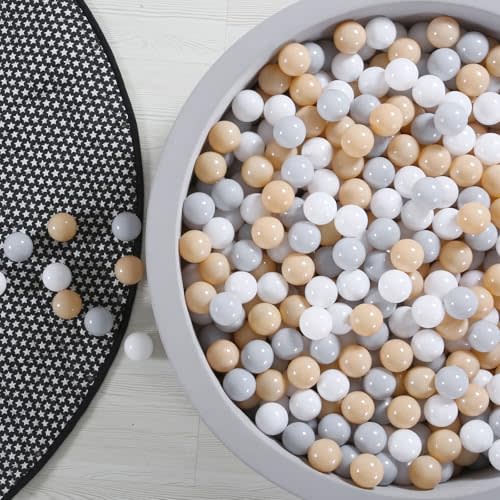 GOGOSO Ball Pit Balls for Toddlers Kids Plastic Balls for Ball-Pit Playpen Pool Baby Pastel Party Decor Fun Shaped Star Bulk 50 100 200 500 1000 Count