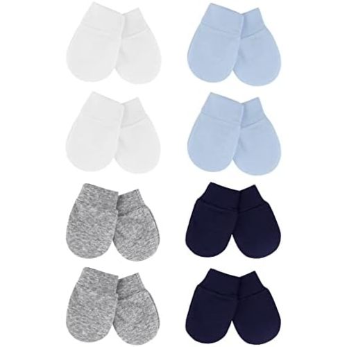 Newborn Baby Mittens No Scratch Cotton Elastic Wrist Gloves Infant Toddler Mittens for Baby Boy Girl 0-6 Months