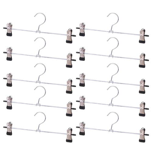 20pcs Heavy Duty Metal Children's Hangers with Clips for Pants, Jeans, Skirts