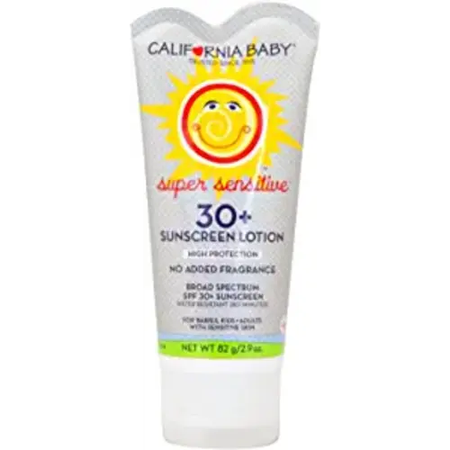 California Baby Super Sensitive Broad-Spectrum SPF 30+ Sunscreen | No Frangrance | Allergy-Friendly | Benzene-Free | Baby, Kids, Adults Sunblock For Dry & Sensitive Skin | 82 g / 2.9 oz. - Unscented