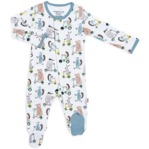 Magnetic Me Boys Modal Magnetic Baby Footie Pajamas | Silky Soft Modal Fabric | Baby Sleepers Available in Sizes PRE - 24M