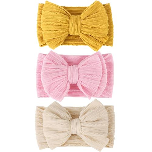 Baby Bows Headbands Nylon Baby Girl Headbands Soft Handmade Hairbands Toddler Hair Accessories for Girls Baby Newborn Infant Kids
