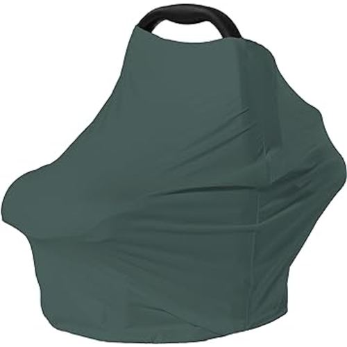 Car Seat Cover Baby for Nursing, Baby Breastfeeding Cover Carseat Canopy Covers, Solid Color Multi-use Nursing Cover for Babies (Roman Green)