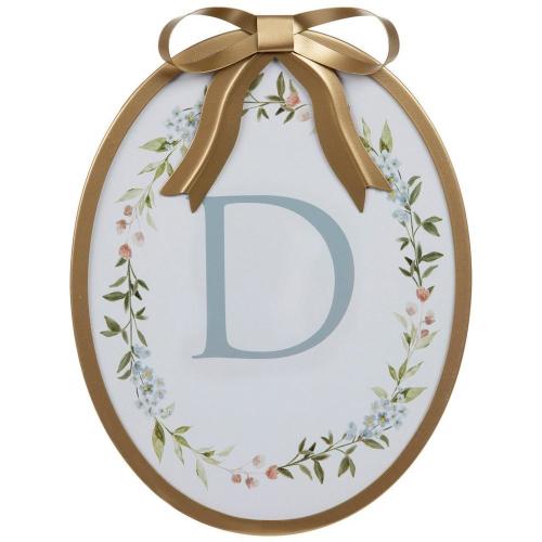 Gold Bow & Floral Letter Wood Wall Decor