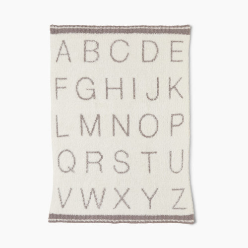 Barefoot Dreams CozyChic ABC Stroller Blanket - Cream/Beach Rock