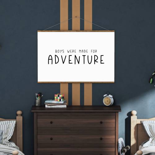 kids room decor, boys bedroom sign, boys were made for adventure sign, canvas wall hanging