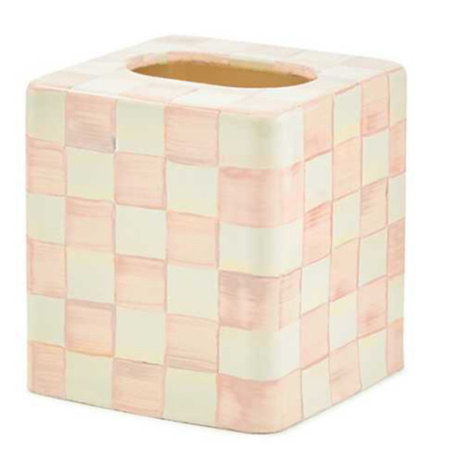 MacKenzie-Childs | Rosy Check Boutique Tissue Box Cover