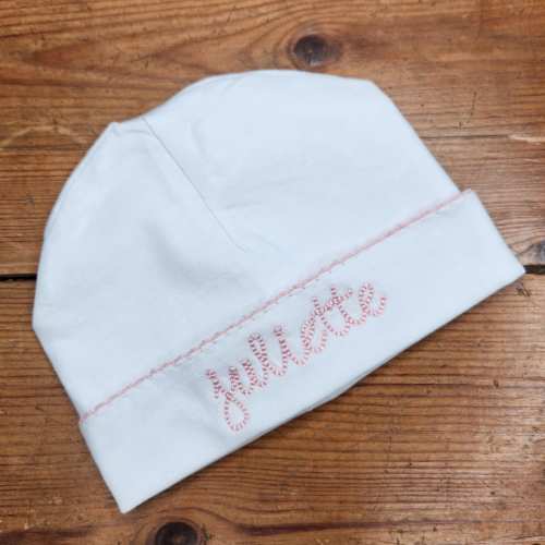 Monogrammed Baby Name Hat, Personalized Newborn Hat, Coming Home Hat, Newborn Baby Name Reveal Hat, Embroidered Baby Hat, Baby Hospital Hat
