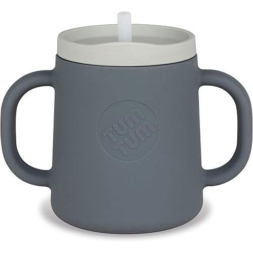 3 way Baby Trainer Cup, Designed with Feeding Specialist, 180ml (Grey)
