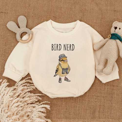 Bird Nerd Baby Romper, Bird Watcher Gift, Funny Bird Watcher, Kids Bird Nerd Shirt, Bird Nerd Bodysuit, Bird Lover Toddler, Baby Shower Gift