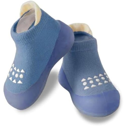 Hstyle Baby Sock Shoes Toddler Walking Shoes Infant Non-Slip Slippers Soft Rubber Sole Sneakers for Baby Boys Girls