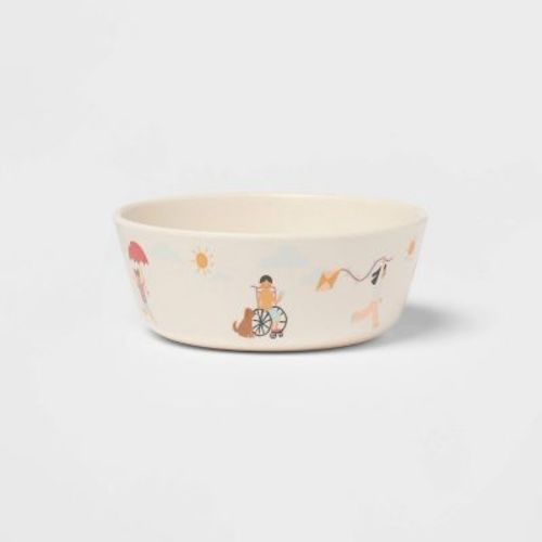 Kids' Bamboo Melamine Cereal Bowl Pals - Pillowfort™: Bpa-free, Dishwasher-safe, Tropical Theme, 435ml Capacity