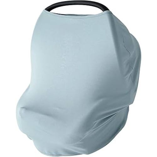 PurComfy Baby Car Seat Cover, Supersoft Bamboo Viscose Carseat Cover for Infant Boys & Girls, Breathable Multi-Use Breastfeeding Covers, Canopy for Carrier, Stroller, Shopping Cart & High Chair