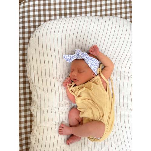 Ginger Pinstripe Linen Bassinet Sheet